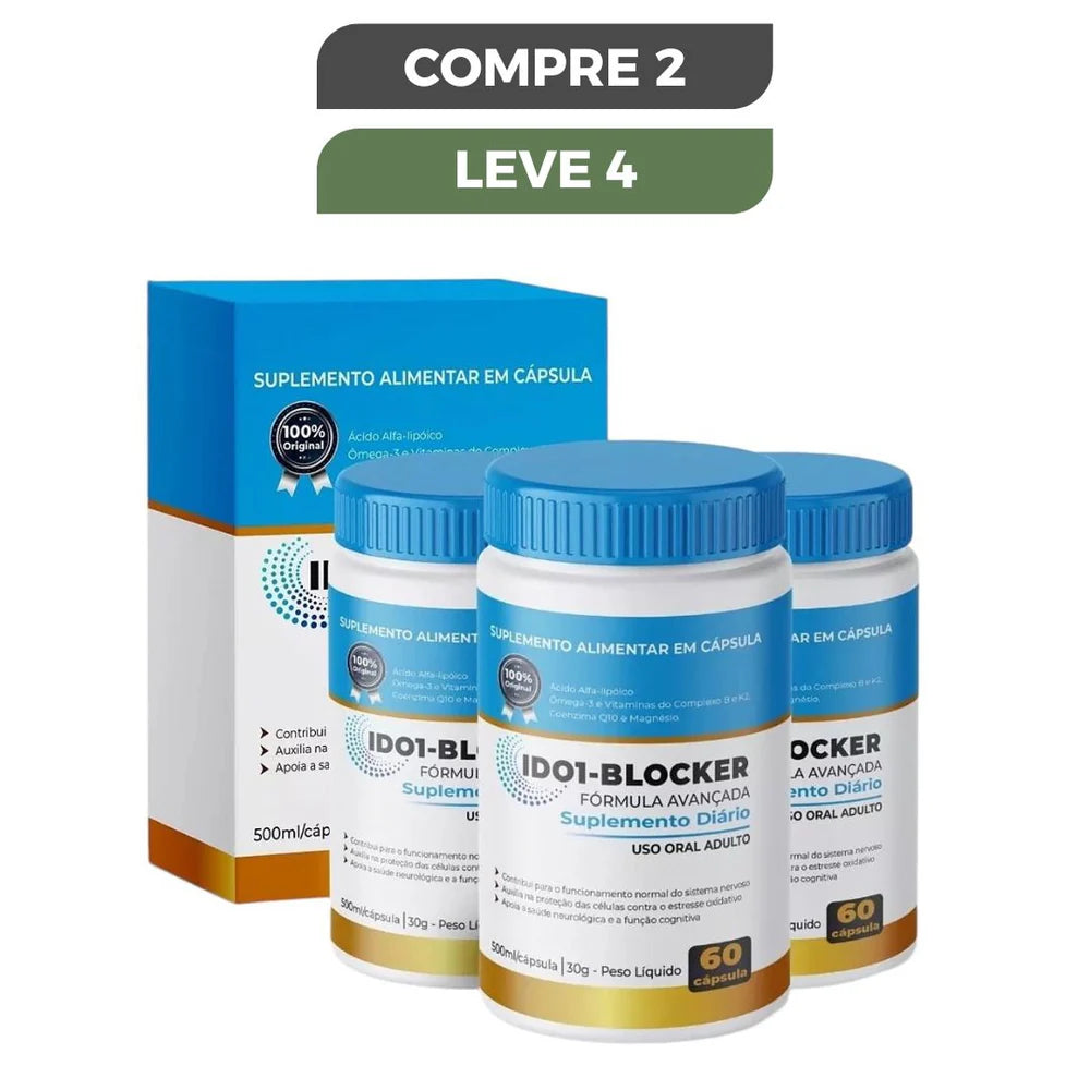 IDO1 BLOCKER 60 CAPS - QUALIDADE DE VIDA E APOIO PARA SEU CORPO