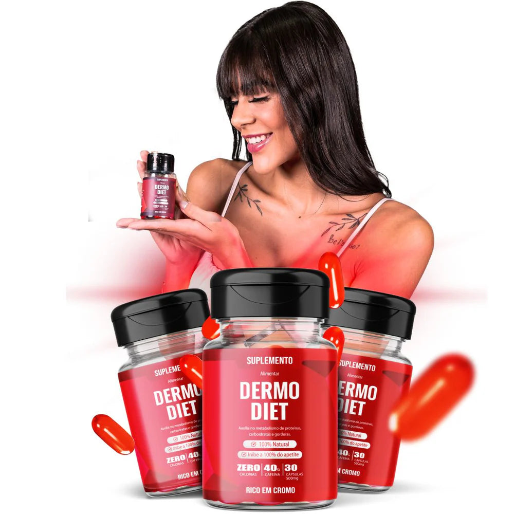 DERMO DIET – AUXILIA NO METABOLISMO DE PROTEÍNAS, CARBOIDRATOS E GORDURAS