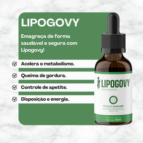 LIPOGOVY GOTAS 30ML - EMAGRECIMENTO EFICAZ - PROMOÇÃO OFICIAL