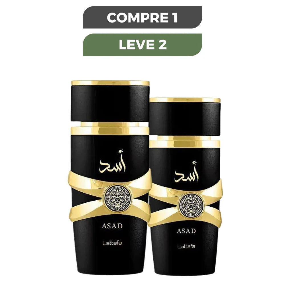ASAD LATTAFA EAU DE PARFUM - PERFUME MASCULINO 100ML + BRINDES EXCLUSIVOS