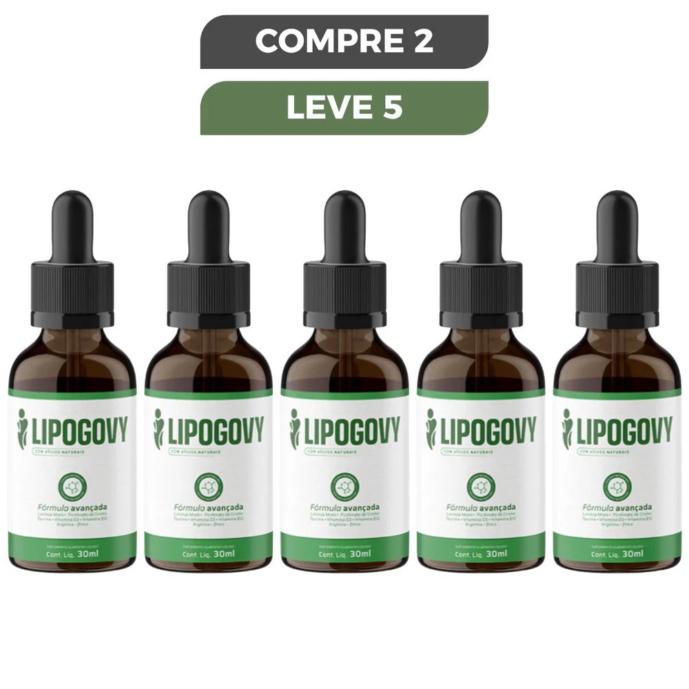 LIPOGOVY GOTAS 30ML - EMAGRECIMENTO EFICAZ - PROMOÇÃO OFICIAL