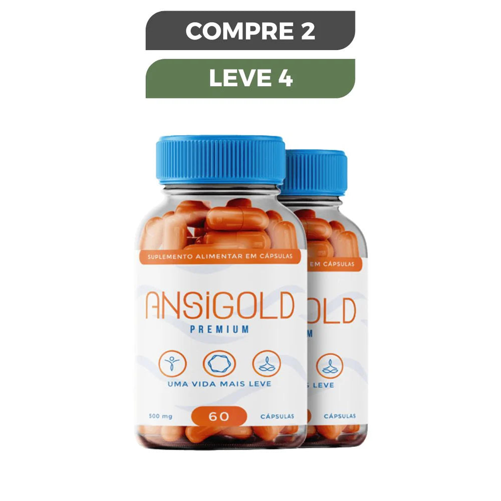 ANSIGOLD 60 CÁPSULAS - MAIS EQUILIBRIO E TRANQUILIDADE NO DIA A DIA