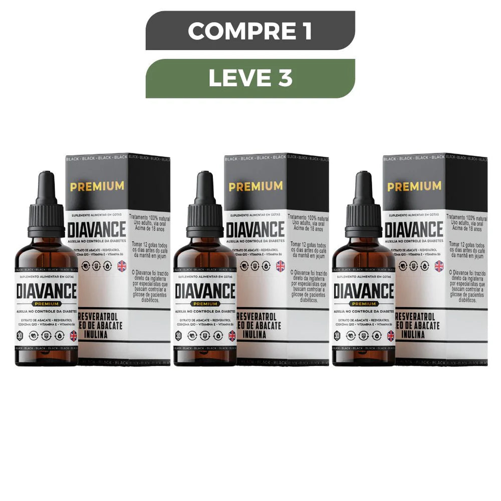DIAVANCE PREMIUM 30ML -
AUXÍLIO NO BEM-ESTAR - PROMOÇÃO OFICIAL