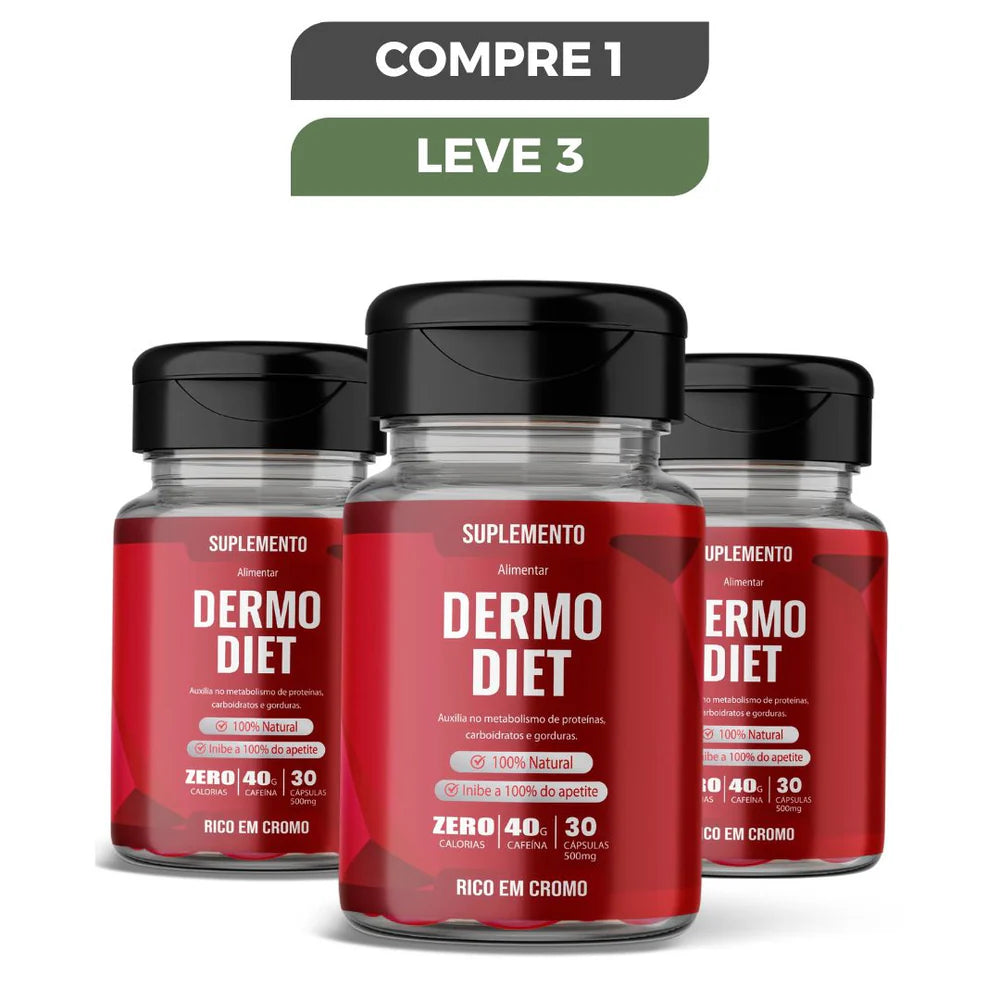 DERMO DIET – AUXILIA NO METABOLISMO DE PROTEÍNAS, CARBOIDRATOS E GORDURAS