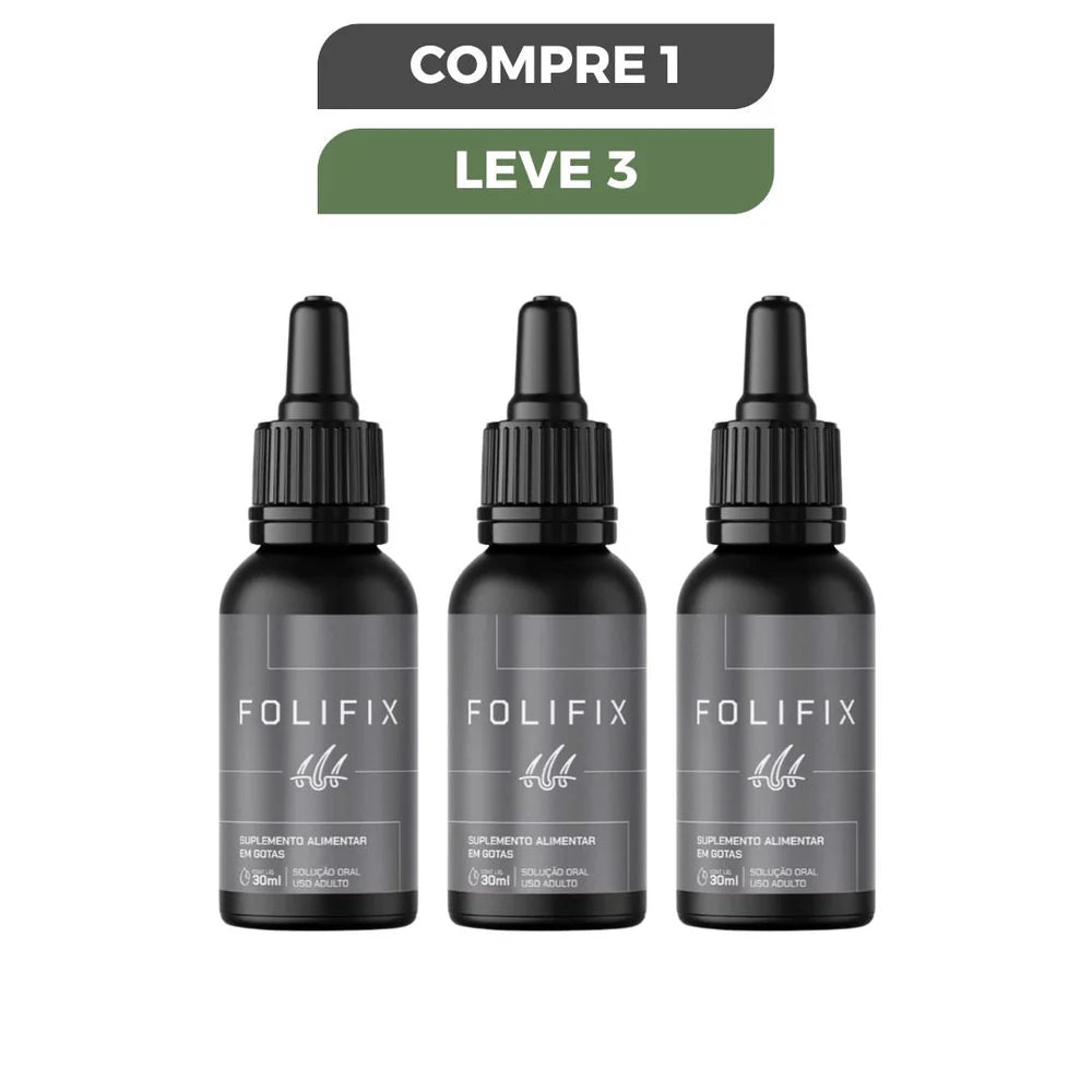 Folifix Gotas 30ml - Aumente Seu Crescimento Capilar - Promoção Oficial