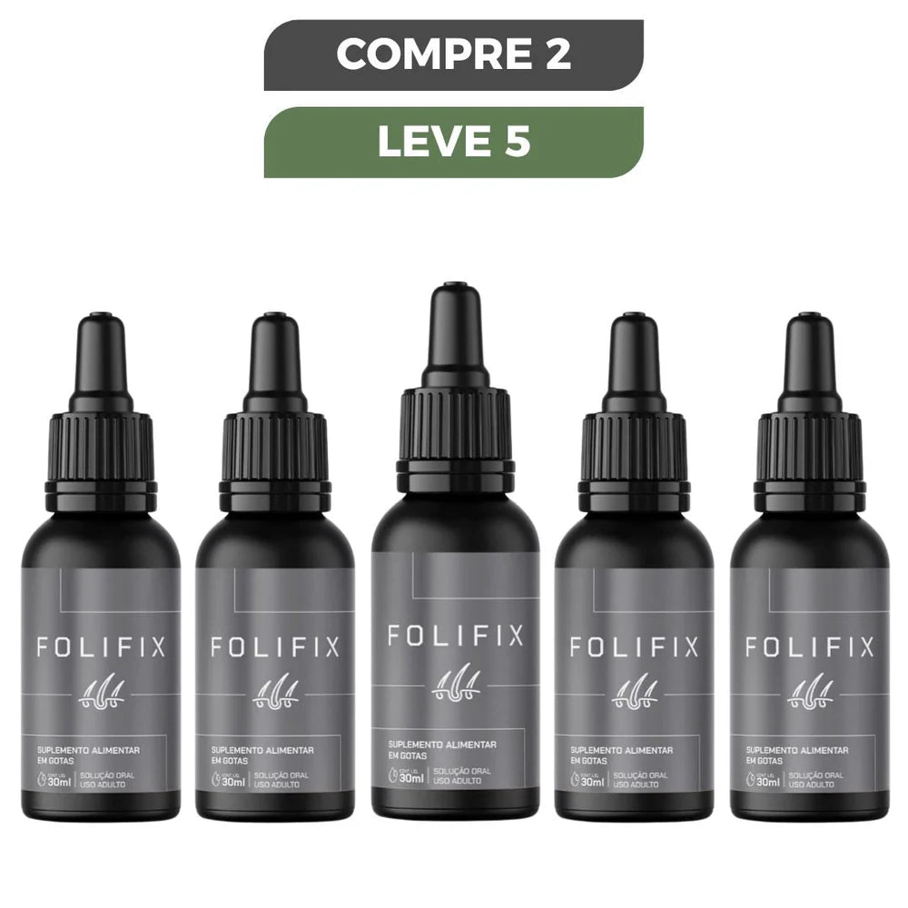 Folifix Gotas 30ml - Aumente Seu Crescimento Capilar - Promoção Oficial